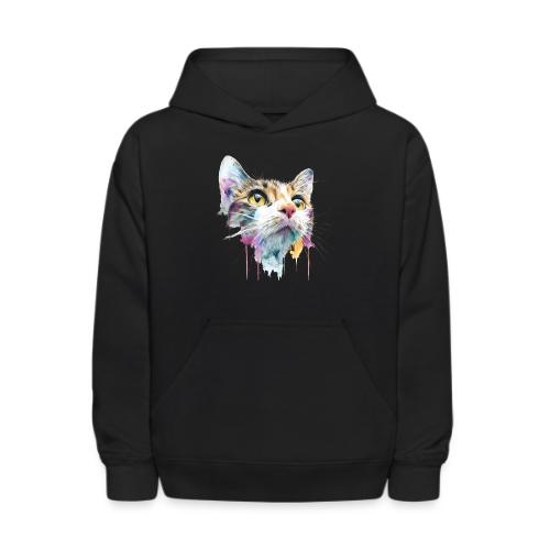 Chromatic Cat Splash - Kids' Hoodie