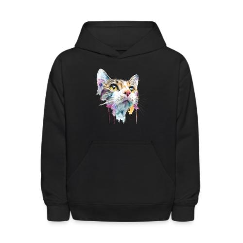 Chromatic Cat Splash - Kids' Hoodie