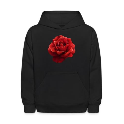 Rose: Crimson Dew Bloom - Kids' Hoodie