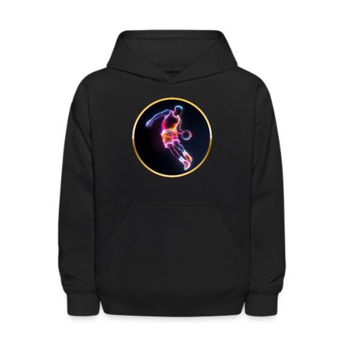 Neon Basketball Player - Kids' Hoodie
