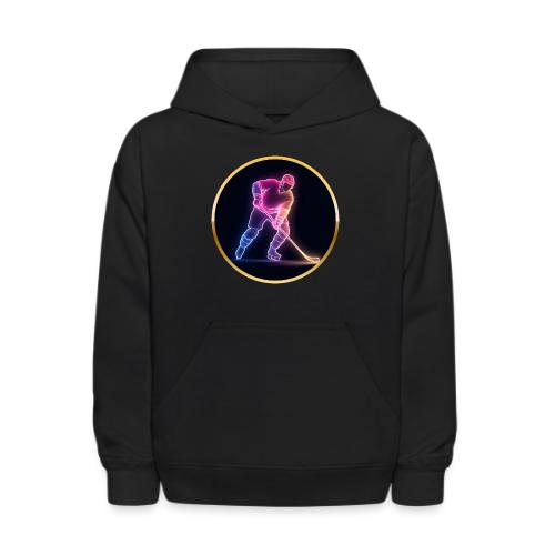 Hockey: Neon Ice Rush - Kids' Hoodie