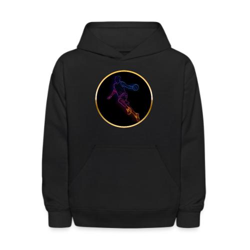 Basketball: Neon Jump Shot - Kids' Hoodie