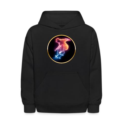 Skateboarding: Golden Trick Rider - Kids' Hoodie