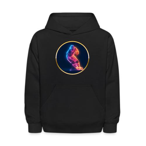 Hockey: Neon Hockey Sketch - Kids' Hoodie