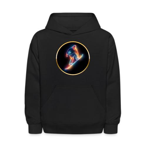 Golden Neon Snowboard - Kids' Hoodie