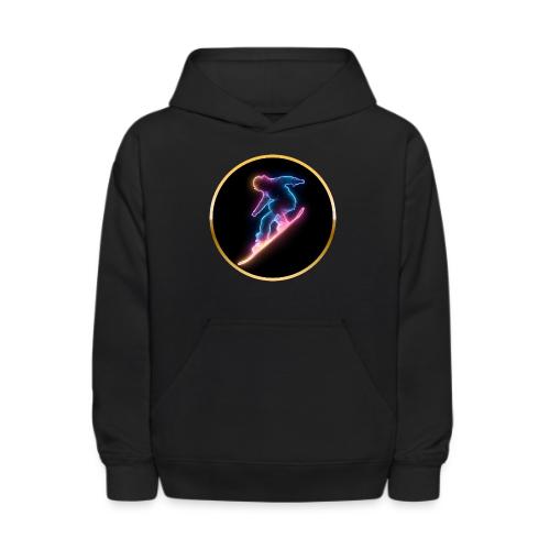 Snowboarding: Neon Snow Drift - Kids' Hoodie