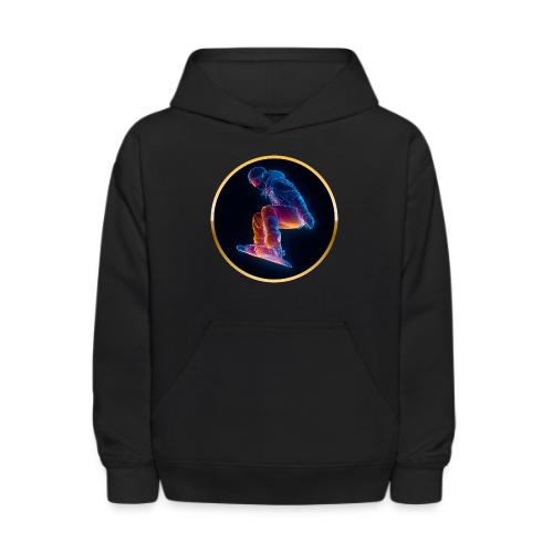Snowboarding: Arctic Neon Leap - Kids' Hoodie