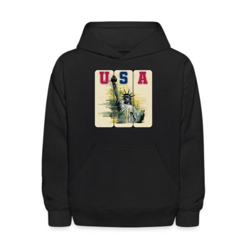 Art illustration of the Statue of Liberty - Kids' Hoodie