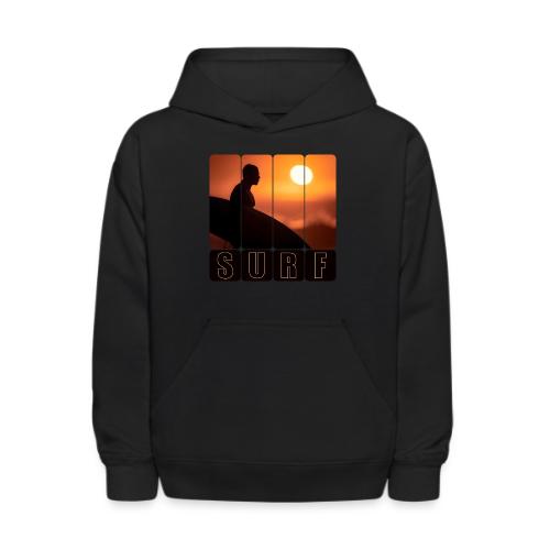 Surfing: Sunset Surf Panels - Kids' Hoodie