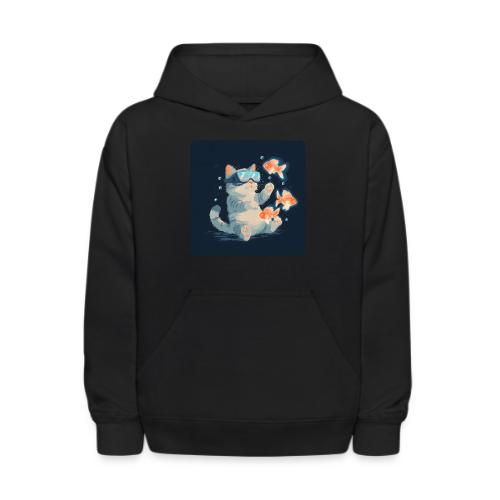 Cat: VR Fish Chase - Kids' Hoodie