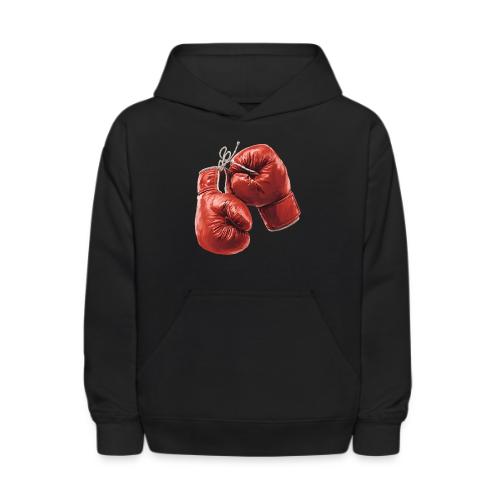 Boxing: Hanging Gloves Icon - Kids' Hoodie