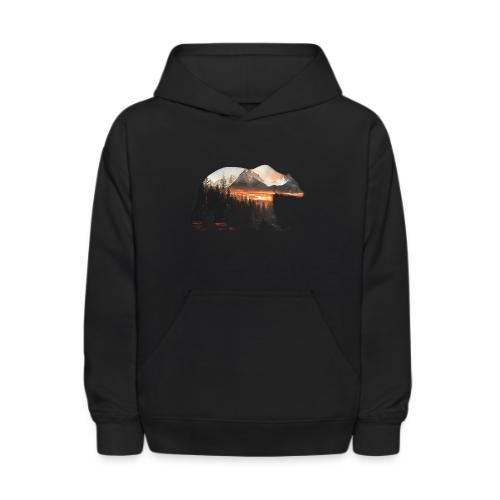 Canada Bear: fiery tones - Kids' Hoodie