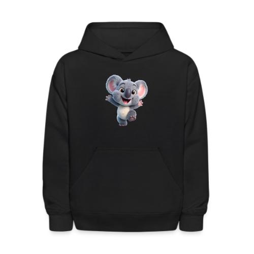 Joyful 3D Baby Koala with Arms Up - Kids' Hoodie