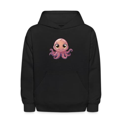 Cute Cartoon Baby Octopus with Big Eyes - Kids' Hoodie