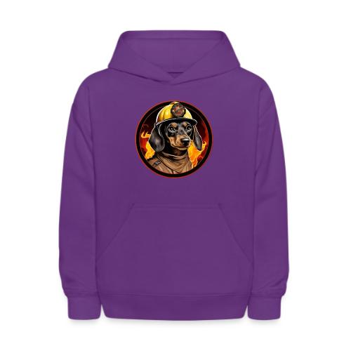 Firefighter Dachshund - Kids' Hoodie