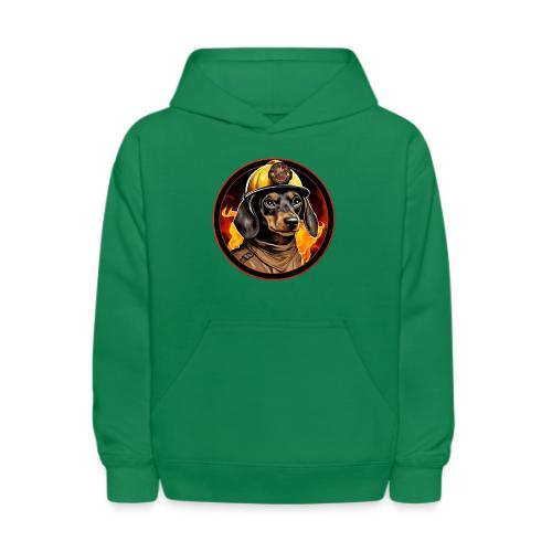 Firefighter Dachshund - Kids' Hoodie