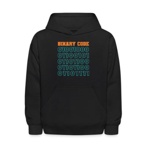 Say Hello in Binary code - Kids' Hoodie
