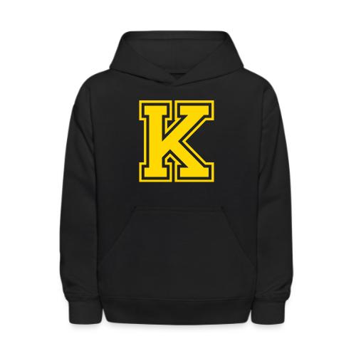 Letter k – Capital Athletic Alphabet Monogram - Kids' Hoodie