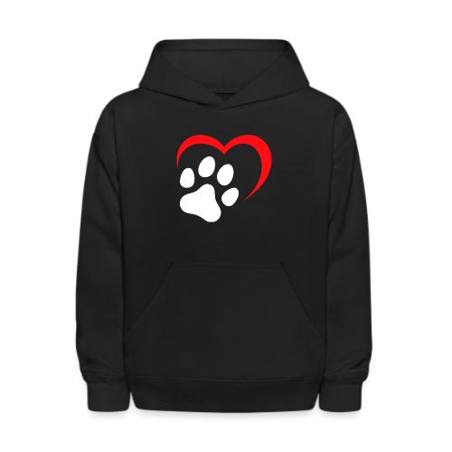 Heart and Paw Print - Kids' Hoodie