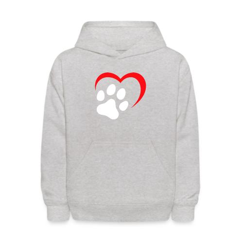 Heart and Paw Print - Kids' Hoodie