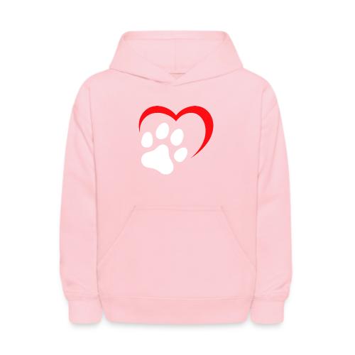 Heart and Paw Print - Kids' Hoodie