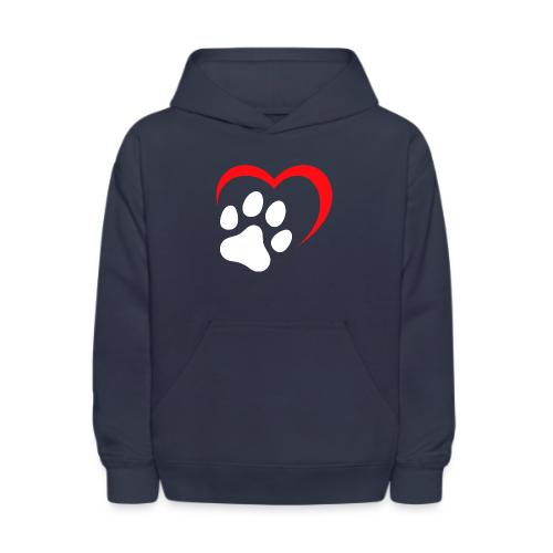 Heart and Paw Print - Kids' Hoodie