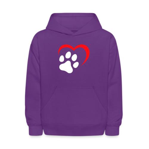 Heart and Paw Print - Kids' Hoodie