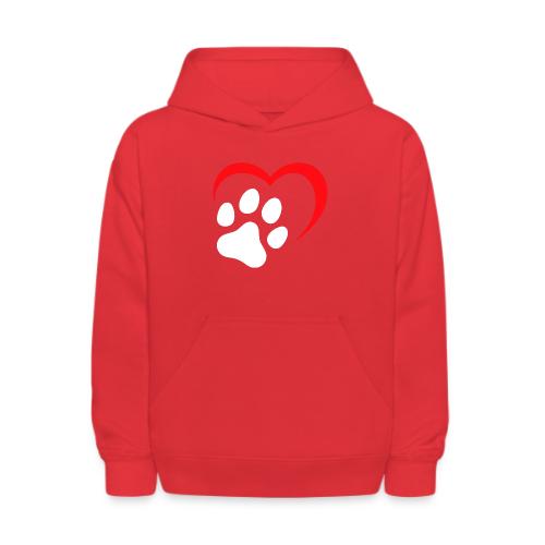 Heart and Paw Print - Kids' Hoodie