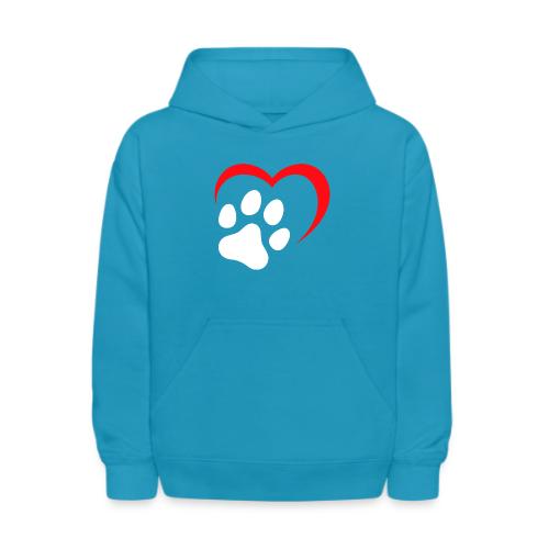 Heart and Paw Print - Kids' Hoodie