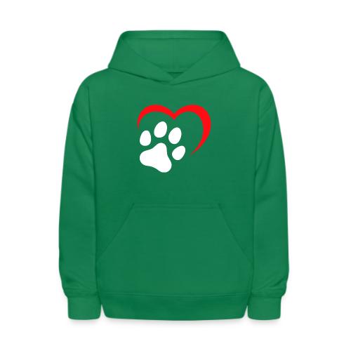 Heart and Paw Print - Kids' Hoodie
