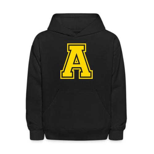 Letter A – Capital Athletic Alphabet Monogram - Kids' Hoodie