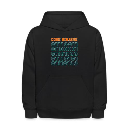 Hi in binary code - Kids' Hoodie