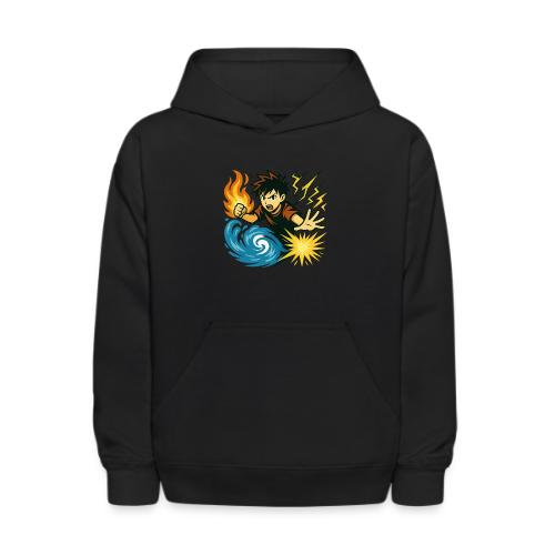 Anime Elemental Warriors | Fire, Water, Lightning - Kids' Hoodie