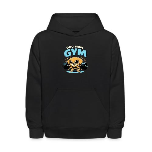 Chibi Dog Gym Workout - Kids' Hoodie