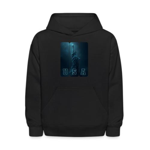 Neon Liberty USA Triptych - Kids' Hoodie
