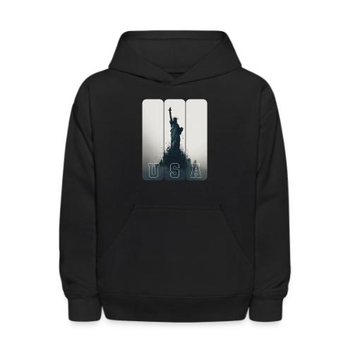 USA: Liberty Rising Over Manhattan - Kids' Hoodie
