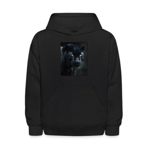 Black Panther Glowing Eyes Design - Kids' Hoodie