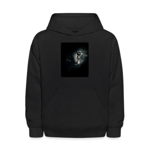 Cat Face in Shadow Close-Up Design - Kids' Hoodie