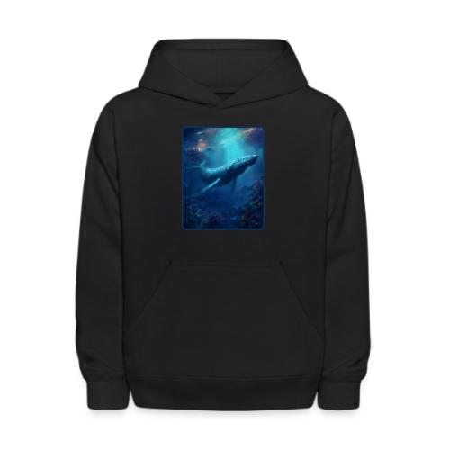 Humpback Whale Ocean Reef Design - Kids' Hoodie