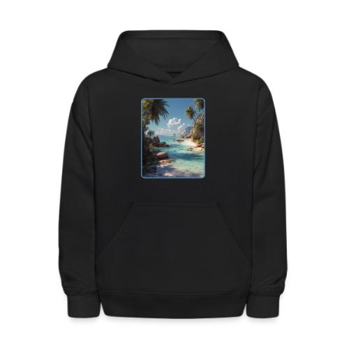 Tropical Island Paradise Ocean Design - Kids' Hoodie