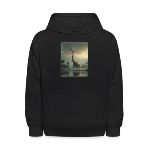 Brachiosaurus Misty Lake Design - Kids' Hoodie