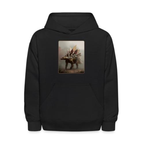 Stegosaurus Misty Forest Design - Kids' Hoodie