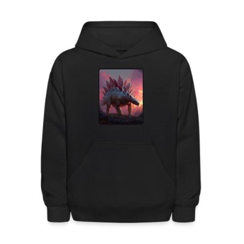 Stegosaurus Sunset Forest Design - Kids' Hoodie