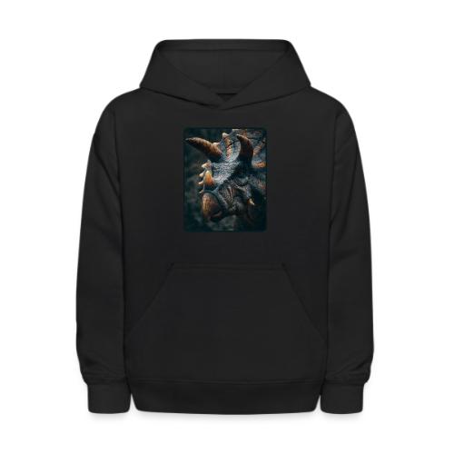 Triceratops Detailed Portrait Design - Kids' Hoodie