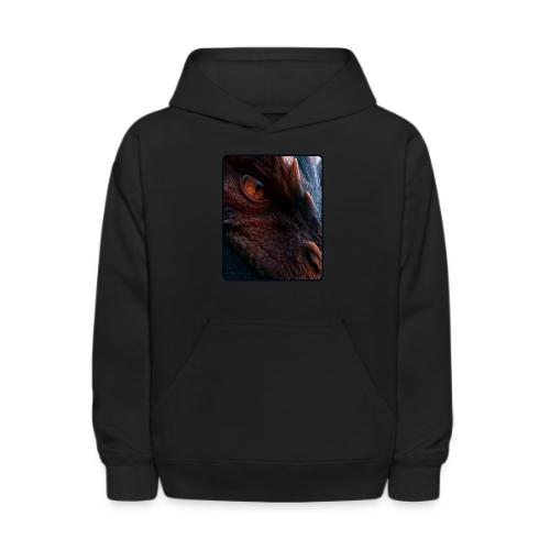 Fierce Ancient Dragon Portrait Design - Kids' Hoodie