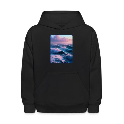 Dreamy Pastel Ocean Sunset Art - Kids' Hoodie