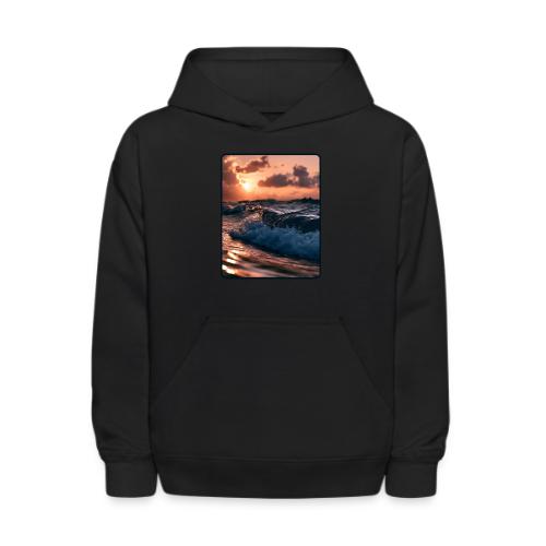 Golden Sunset Ocean Wave - Kids' Hoodie