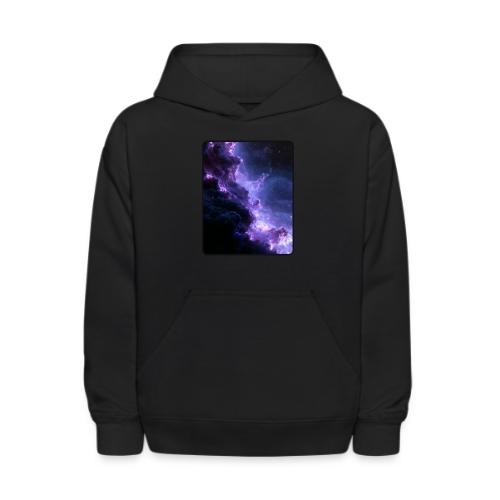 Purple Nebula Space Design - Kids' Hoodie