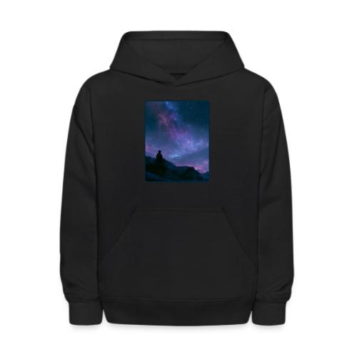 Stargazer Nebula Night Sky Art - Kids' Hoodie