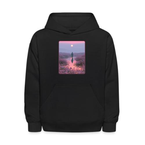 Ethereal Sunset Flower Field Art - Kids' Hoodie